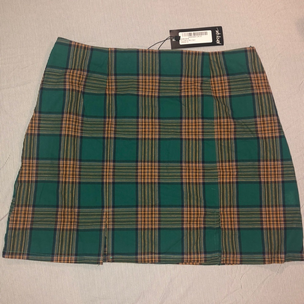 plaid mini skirt
